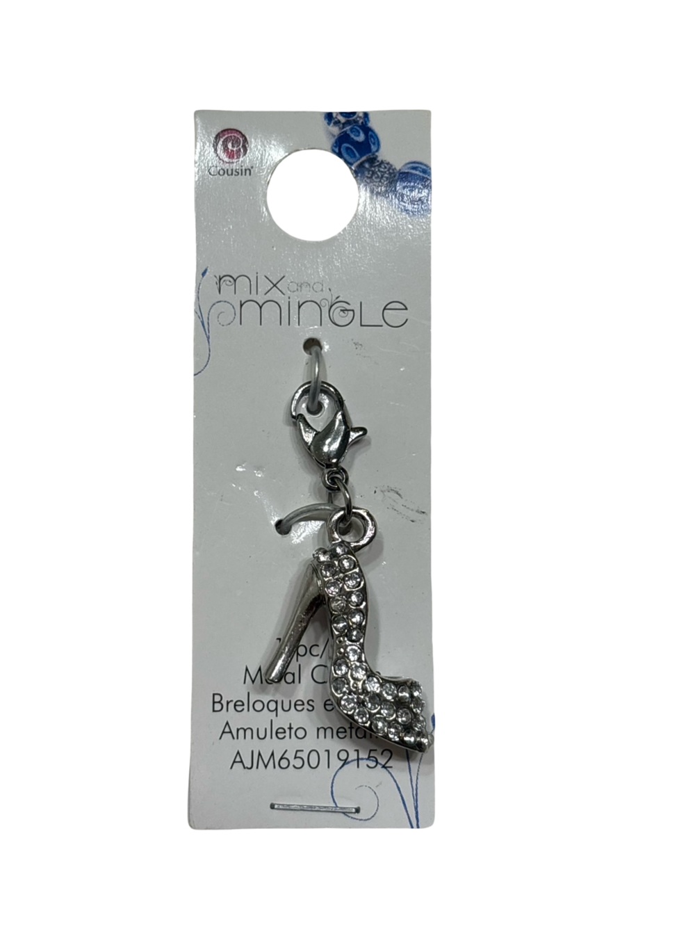 Rhinestone Metal high-heel stiletto shoe charm